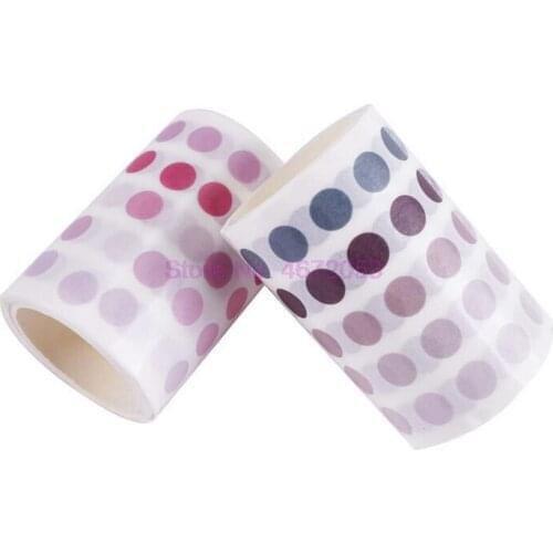200pcs Colorful dots Washi Tape Japanese Paper DIY Planner Masking Tape Adhesive Tapes Stickers Decorative Stationery Tapes
