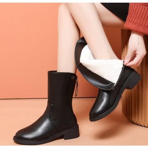 2021 Snow Boots Waterproof Ankle Boots For Women Boots Female Winter Shoes Women Booties Plush Warm Women Winter Boots Mujer