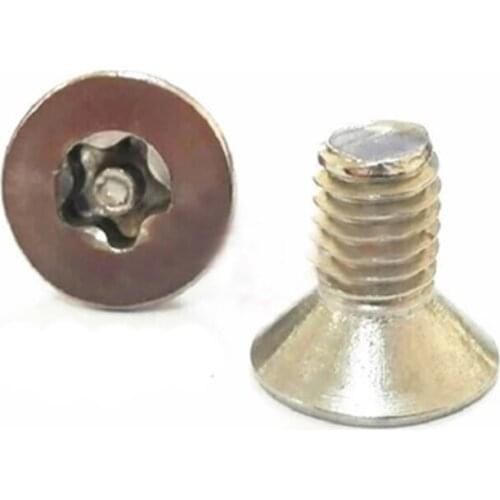 30Pcs M4 Stainless Steel Flat Countersunk head Pentagonal column Five star Plum blossom Torx needle Anti-theft Screw 6mm-16mm L