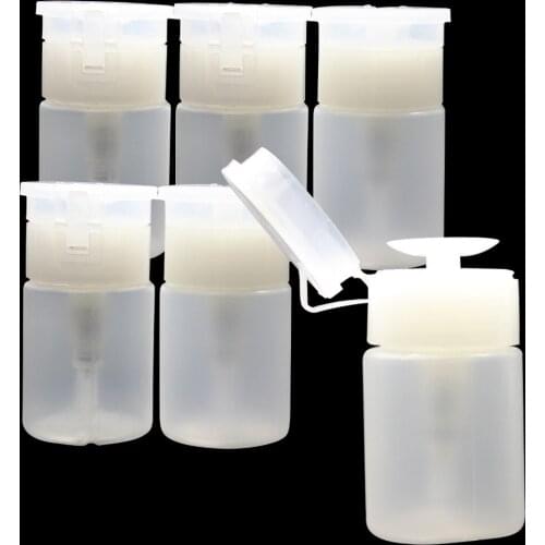 5 PCS Nail Art Empty Pump Dispenser Acrylic Polish ACETON Remover Cleanser TOOLS