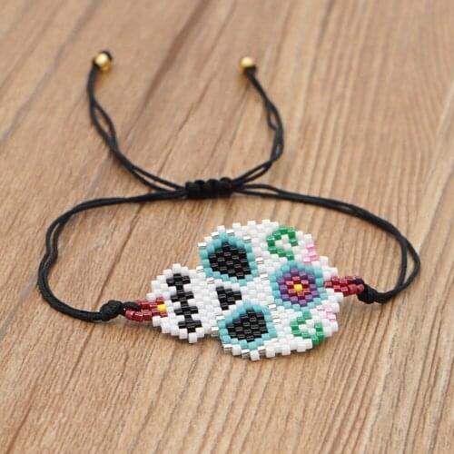 Go2boho Skull Bracelets For Women Jewelry Fashion Bohemian Colorful Bead Jewellery Woven Friendship Pulsera Miyuki Bracelet Gift