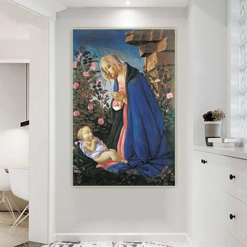 Citon Sandro Botticelli《Adoration of the Christ Child》Canvas Oil Painting Artwork Picture Wall Background Decor Home Decoration