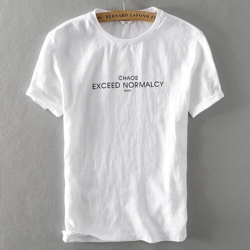 2018 Summer short-sleeved linen men t-shirt casual cotton t shirt men brand breathable tshirt mens camisetas hombre M-3XL