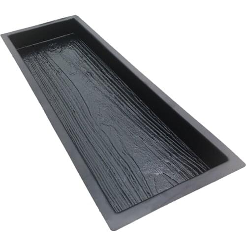 Imitation Wood Grain DIY Personalized Garden Path Maker Paving Mould Black