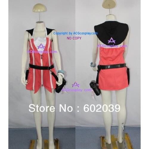 Kingdom Hearts 2 Kairi cosplay costume pink dress include the bag and bracelet prop