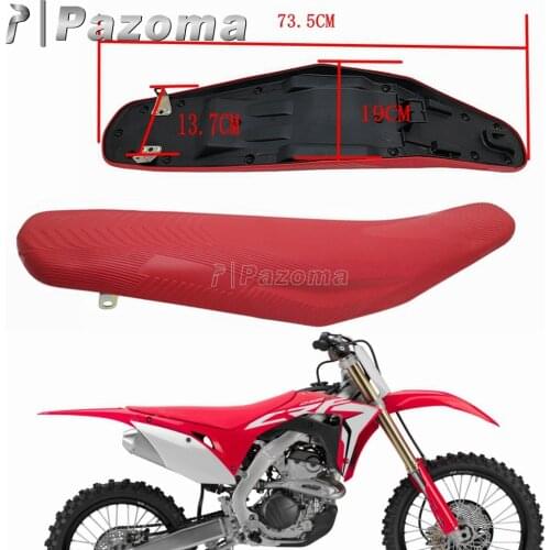 Red Motorcycle Seat Complete Flat Saddle Solid Foam Cushion For Honda CRF250R 14-17 CRE450R 13-16 Dirt Bike Enduro MX Off Road