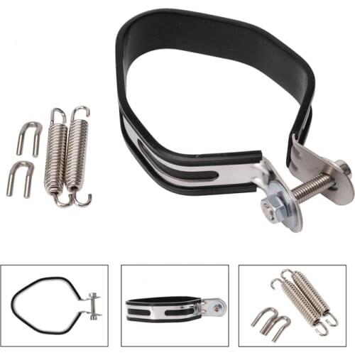 Motorcycle Muffler Fixing Ring Bracket Pipe Hanger Mounting Bracket Carbon Fiber Stainless Steel Professional Motorcycle Parts