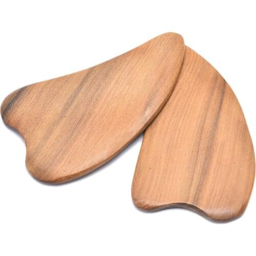 1pc Natural Wood Gua Sha Stone Face Massager Scrapers Tools For Face Neck Back Body