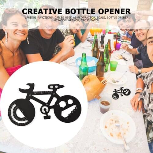 Multi-function EDC Tool Stainless Steel Bicycle Card Riding Equipment Accessories Bottle Opener Wrench Outdoor Tool