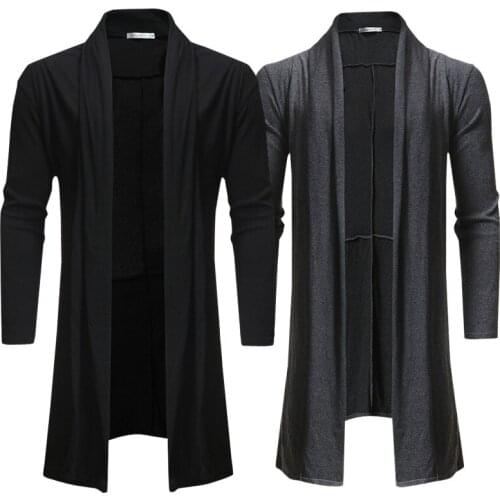 Mens Loose Cape Shawl Pullover Fashion Outwear Long Jacket Parka Jacket Hot Cosplay