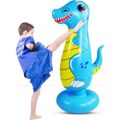 120cm PVC Inflatable Boxing Bag Training Pressure Relief Exercise Standing Sandbag Fitness Body Building Equipment Tumbler 2021
