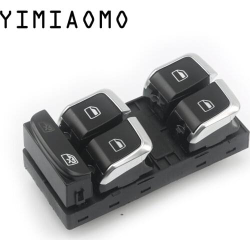 New 8KD 959 851 A Chrome Driver Side Electric Master Window Control Button Switches For AUDI A4 S4 A5 S5 Coupe Sportback Q5 RS4