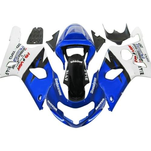 Motorcycle Fairings for SUZUKI GSXR1000 2000 2001 2002 Blue White Black Fairing kit GSXR 1000 00 01 02 DL906