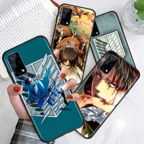 Attack on Titan For Realme V15 X50 X7 X3 superzoom X2 C17 C11 C3 7i 7 6i 6S 6 5 Narzo 20 5G Pro Soft Phone Case