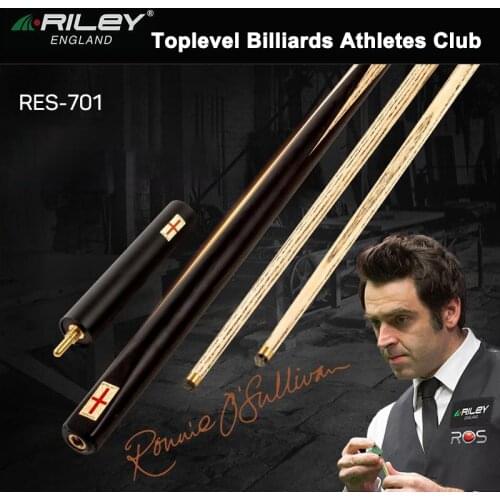 Original RILEY RES701 High-end Handmade One Piece Snooker Cue with Case with Extension 9.5mm One Piece Billiard Snooker Stick