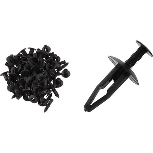 50Pcs Plastic Rivets Car Push Clips 6mmx12mm with 25Pcs Plastic Rivets Fastener Car Bumper Push Clips 32mm