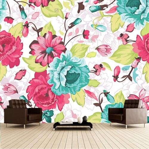 Custom vintage wallpaper,flowers and plants,3D mural painting for living room sofa backdrop waterproof wallpaper papel de parede