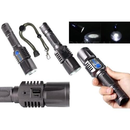 Portable Mini Penlight LED Flashlight 2000 Lumens USB Port T6 Powerful LED Torch 5-Mode Light Lamp Laterna For Hunting New