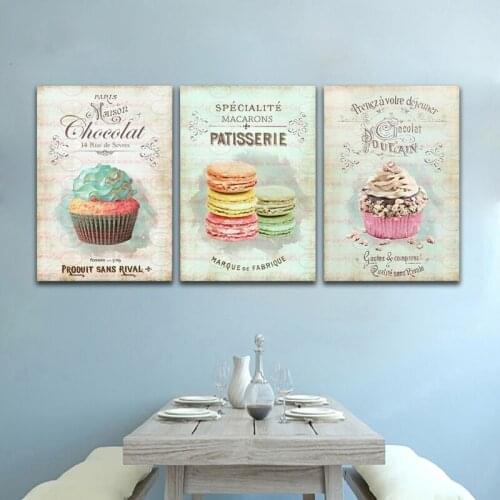 Nordic Decoration Home Posters Kitchen Restaurant Dessert Bread Canvas Painting Wall Art Picture For Living Room Decor No Framed