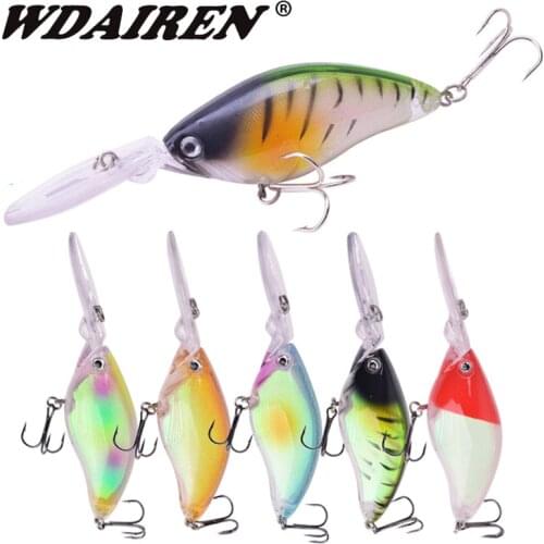 1PCS Trolling Wobblers Rattle Hard Lure 11cm 18g Fishing Artificial Bait Pike Floating Deep Diving Crankbaits Pesca Bass Tackle