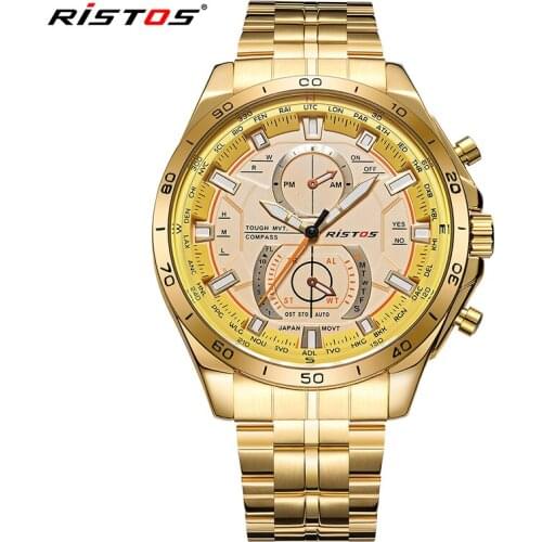 RUISLEE Mens Stainless Steel Watch