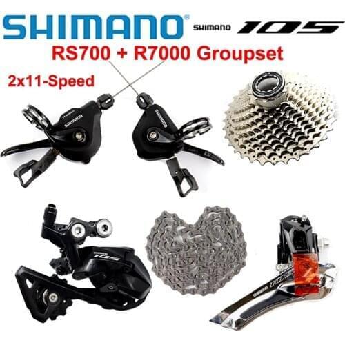 SHIMANO RS700 + R7000 Groupset 105 R7000 Derailleurs ROAD Bicycle SL+FD+RD+CS+CN Front Derailleur Rear Derailleur