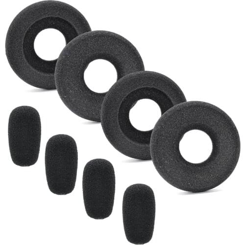 Defean Replacement Ear Pads and Mic Foam Cushion - B250-XT Ear Cushion Cover for BlueParrott B250-XTS Bluetooth Headset