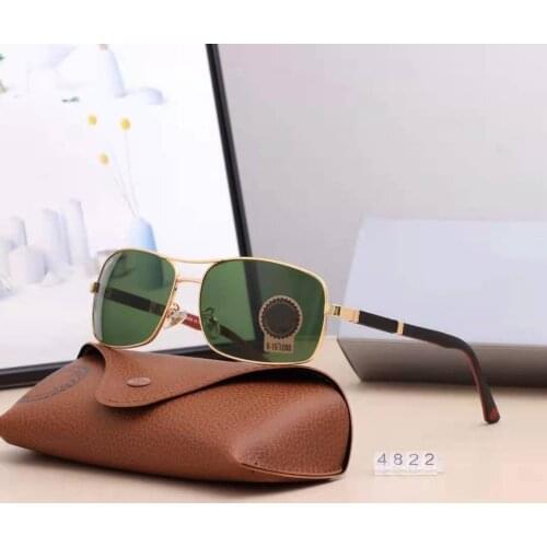 High Quality Vintage Sunglasses Men Women Driving Glasses Luxury Brand Designer Alloy Frame Tempered Glass Gafas De Sol 4822