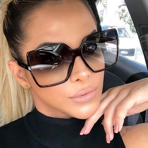 Square Oversized Sunglasses Fashion Brand Women Big Frame Sun Glasses Female Oculos Unisex Gradient Shades Oculos de sol