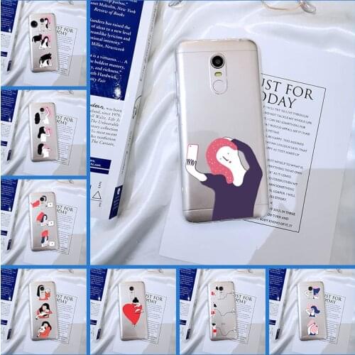Back Cover For Xiaomi Redmi Note 4 4X 5 5A 6 Pro Prime Funny Girl Silicone Phone Case For Pocophone F1 Redmi S2 4A 5A 6A 5 Plus