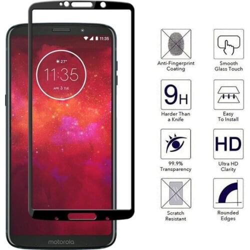 2PCS 3D Tempered Glass For Motorola Moto Z3 Full Screen Cover Explosion-proof Screen Protector Film For Moto Z3