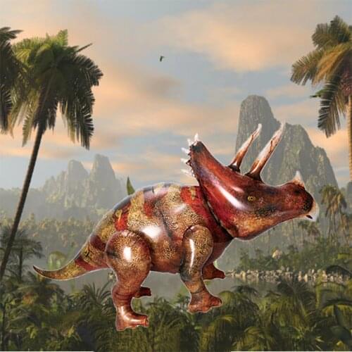 1pc 4D Standing Dinosaur Balloon Aluminum Film Childrens Boys Favorite Toy Gift Happy Birthday Party Decoration Shower