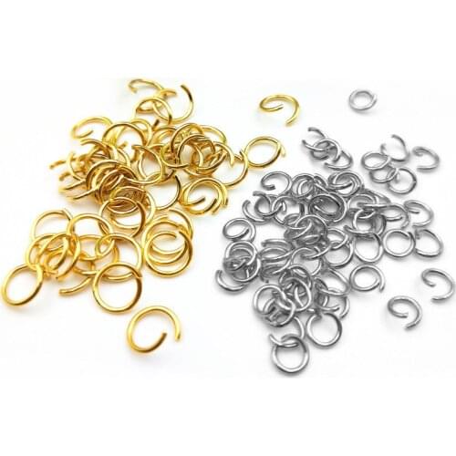 100pcs High Quality Gold Tone Stainless Steel Jump Rings Jewelry Making Supplies Findings Necklace Earring Wholesale Lots Bulk
