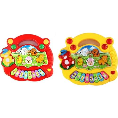 2 Pcs Early Education 1 Year Olds Baby Toy Animal Farm Piano Music Developmental Toys Baby Musical Instrument for Children, Yell