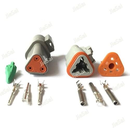 3 Pin DT06-3S DT04-3P Female Male DT Auto Deutsch Connector Automotive Plug With Terminals