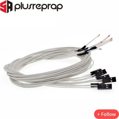 3950 Thermistors Sensors with White 1M Line Cable Dupont Head 100K ohm NTC for 3D Printer Print Head Temperature Parts