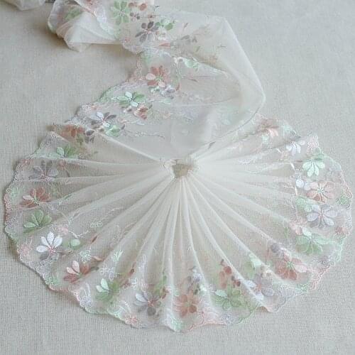 MLAEY 2Yards green Exquisite Embroidered Flower Lace Trim High Quality Lace Fabric DIY Craft&Sewing Dress Clothing Accessories