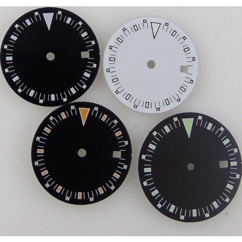 29mm/31.5mm Sterile Lume Watch Dial For Miyota 8215 821A 8205 DG 2813 3804 Model Black Watches Face Date Window