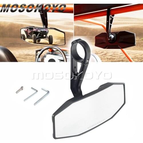 Rear View Center Mirror 1.75" Roll Bar Cage Clamp for Polaris Rangers 400/500/700/800 RZR S 4 570 800 900 1000 XP UTV Universal