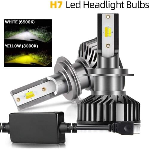 This Car LED Headlight Bulbs H7 can switch between Two-color 3000k and 6500k , is 72w 12000lm IP68 waterproof and ZES Chips