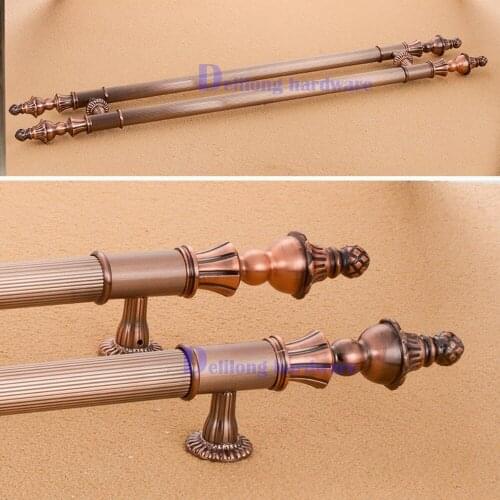 European style antique bronze big glass door handle one meter length