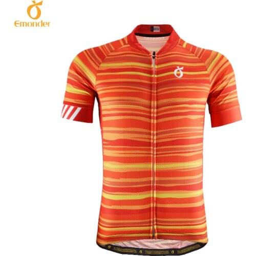 EMONDER Cycling Jersey short sleeve cycling shirt Breathable Cozy 2020 MTB Road Bike Clothing Italy Antislip Sleeve Cuff