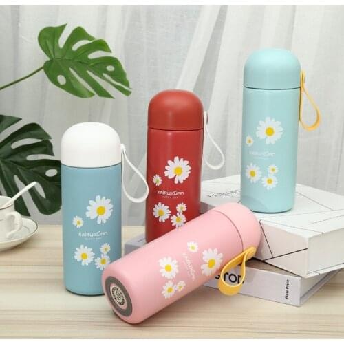 Small Daisy mug 304 stainless steel insulated cup student portable accompanying online celebrity with the same cup m5263