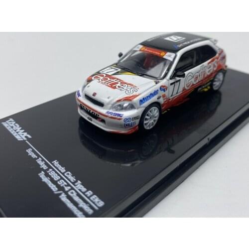 TW 1:64 Honda Civic type R ek9 1988 super endurance race Alloy model car Metal toys for childen kids diecast gift