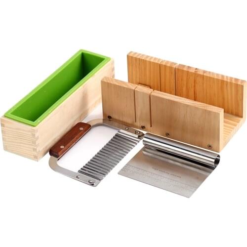 Nicole Soap Making Kit Loaf Soap Mold with Adjustable Cutting Box and 2 Cutters