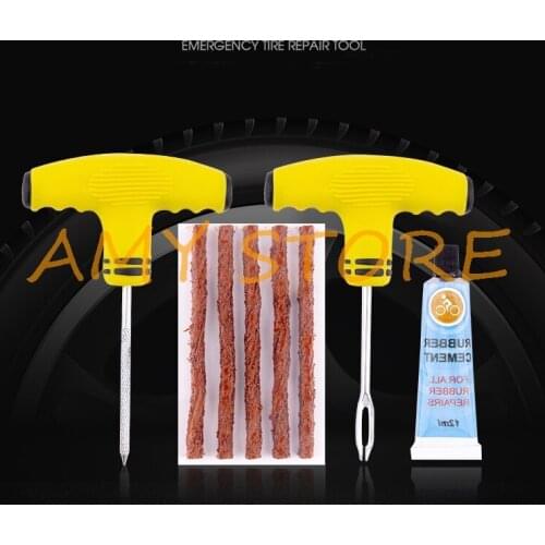 Emergency Auto Car Truck Bike Tire Repair Kit 8-Piece Repair Tool Set Car Motorcycle Repair Tool Puncture