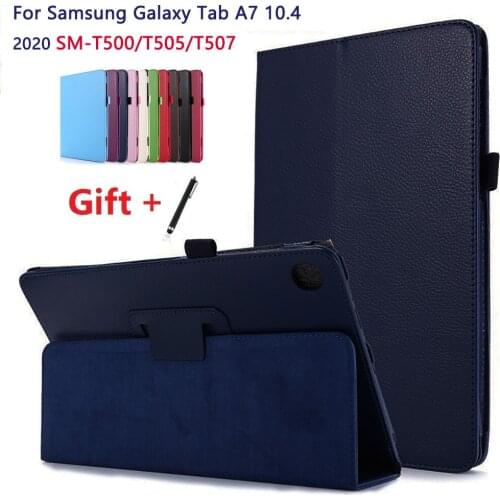 New 2020 For Samsung Galaxy Tab A7 10.4" Case,Flip Leather Stand Cover for Galaxy Tab A7 SM-T500/505/507 Case capa + Stylus pen