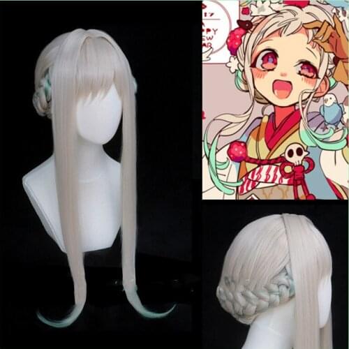 Nene Yashiro Cosplay Wig Kimono Style Braids Synthetic Hair Long Jibaku Shounen Hanako-kun Cosplay Halloween Hair Role Play