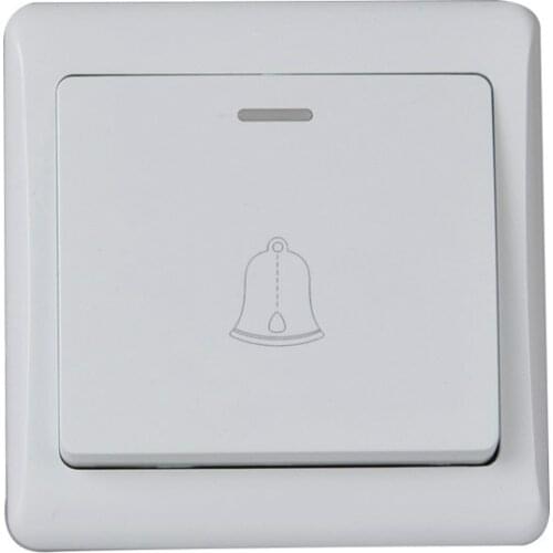 Doorbell switch, standard 86pc wall switch panel, 110V~250V self-resetting doorbell switch panel free shipping