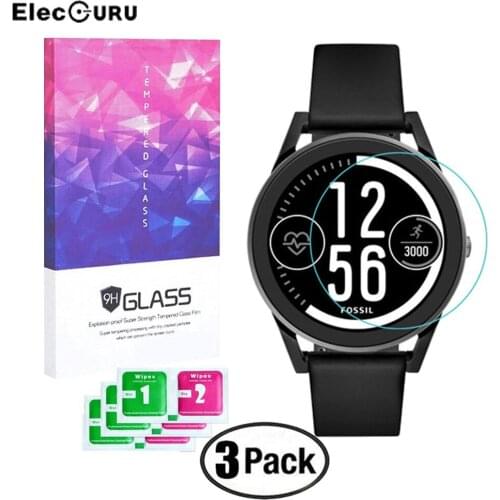 Full Screen Protector For Fossil Q Control Watch Tempered Glass Clear Anti Scratch 9H Explosion-proof Screen Protective Film